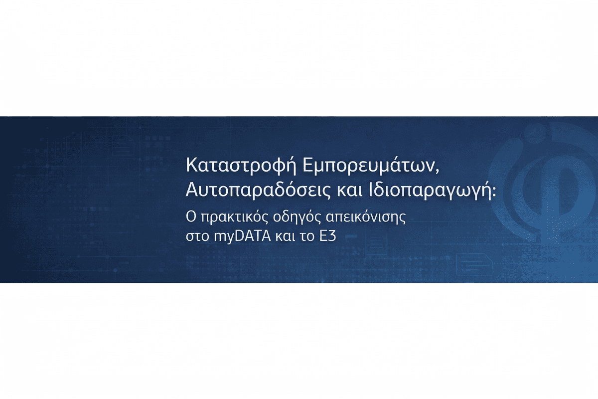 Καταστροφή Εμπορευμάτων, Αυτοπαραδόσεις και Ιδιοπαραγωγή: Ο πρακτικός οδηγός απεικόνισης στο myDATA και το Ε3