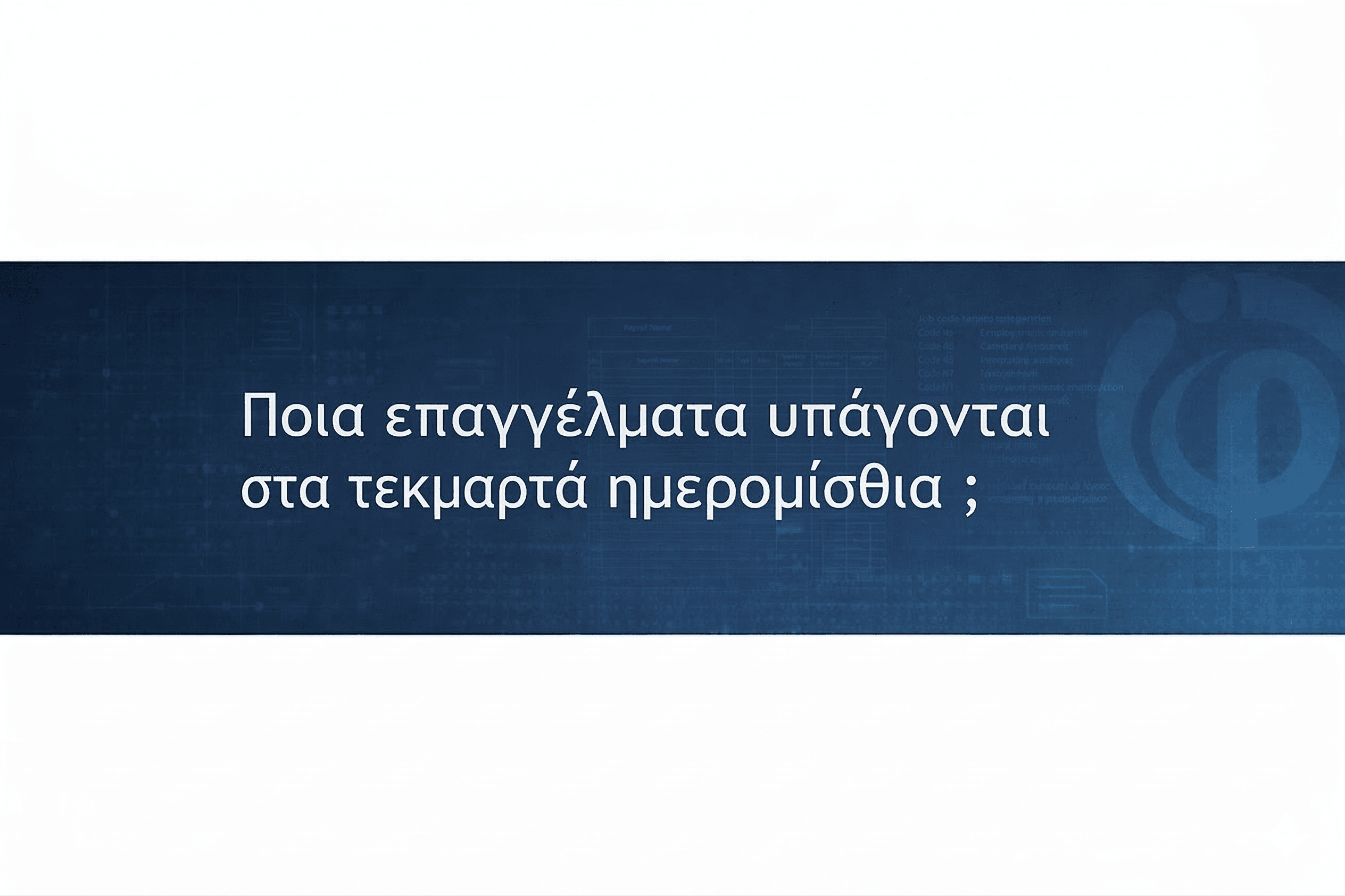 Ποια επαγγέλματα υπάγονται στα τεκμαρτά ημερομίσθια;